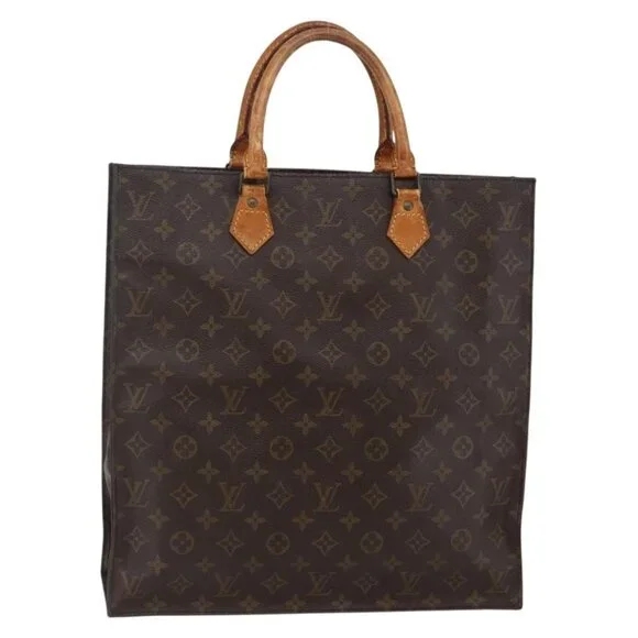 LOUIS VUITTON Monogram Sac Plat Hand Bag